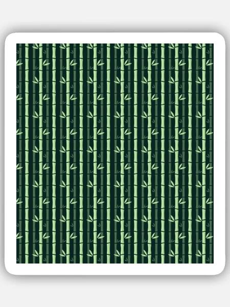 Bambus Gesichtsmaske - Sticker Größe S (10 x 10 cm) - Mattweiß