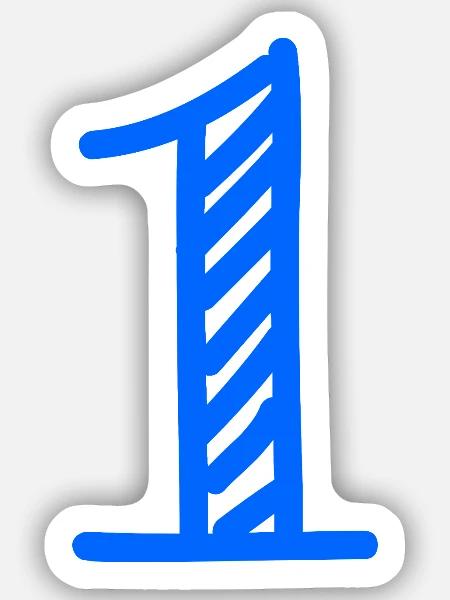 1. 1 JAHR. 1. JAHRESTAG. 1 JAHR GEBURTSTAG - Sticker Größe S (10 x 10 cm) - Mattweiß