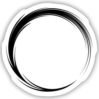 Kreis Symbol Form Schwarz - Sticker Größe S (10 x 10 cm) - Mattweiß - Vorne