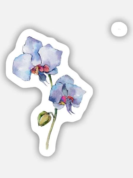 Blume - Sticker Größe S (10 x 10 cm) - Mattweiß