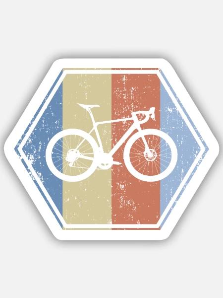 Fahrrad - Sticker Größe S (10 x 10 cm) - Mattweiß