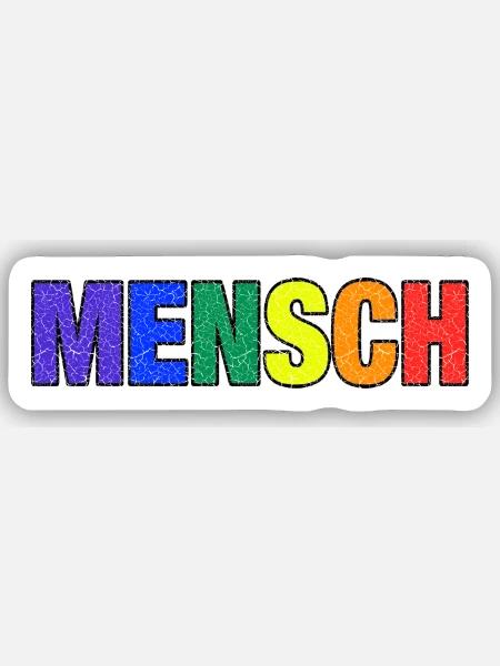 Mensch in Regenbogenfarben - Sticker Größe S (10 x 10 cm) - Mattweiß