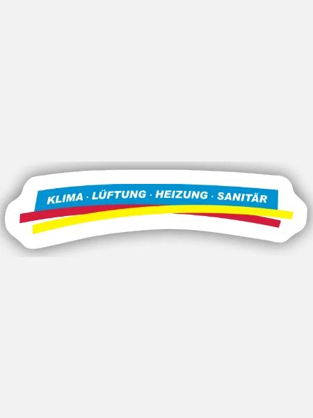 Klima Lüftung Heizung Sanitär - Sticker Größe S (10 x 10 cm) - Mattweiß