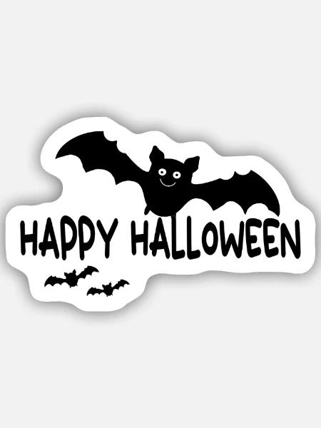 Happy Halloween - Sticker Größe S (10 x 10 cm) - Mattweiß