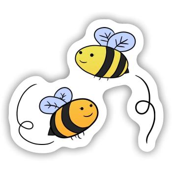 Baby Bee - Sticker Größe S (10 x 10 cm) - Mattweiß - Vorne