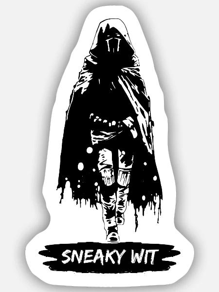 Witziger Hinterhalt - Sticker Größe S (10 x 10 cm) - Mattweiß