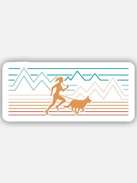 Canicross - Sticker Größe S (10 x 10 cm) - Mattweiß