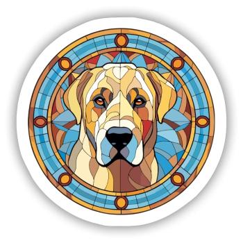 Kangal Hunderasse Buntes Aquarell - Sticker Größe S (10 x 10 cm) - Mattweiß - Vorne