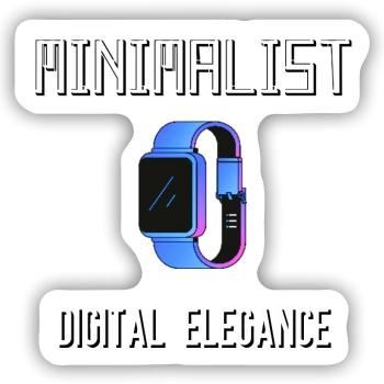 Minimalistische digitale Eleganz - Sticker Größe S (10 x 10 cm) - Mattweiß - Vorne