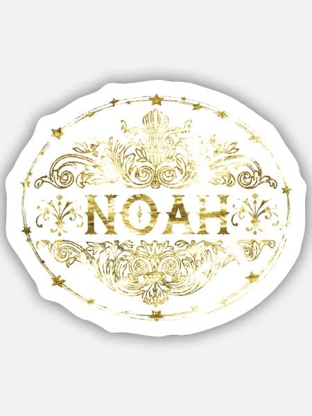 Noah - Sticker Größe S (10 x 10 cm) - Mattweiß