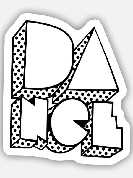 Dance Club - Sticker Größe S (10 x 10 cm) - Mattweiß
