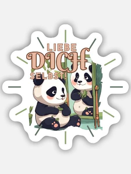 Spiegel der Selbstliebe - Sticker Größe S (10 x 10 cm) - Mattweiß