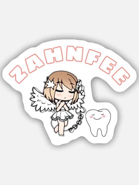 Zahnfee - Sticker Größe S (10 x 10 cm) - Mattweiß