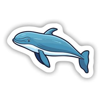 Buckelwal-Karikatur-Kawaii-Illustration - Sticker Größe S (10 x 10 cm) - Mattweiß - Vorne