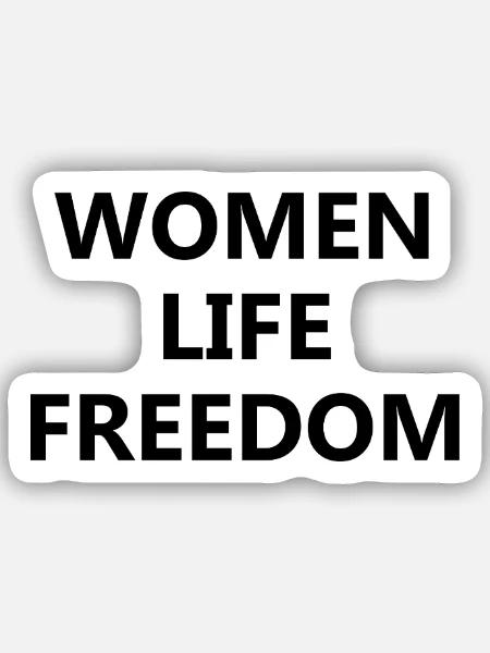 Iran Revolution | Women. Life. Freedom - Sticker Größe S (10 x 10 cm) - Mattweiß
