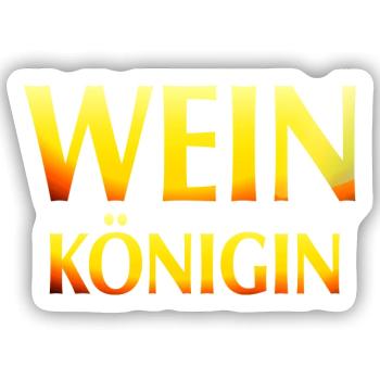 Wein Königin weiß hell - Sticker Größe S (10 x 10 cm) - Mattweiß - Vorne