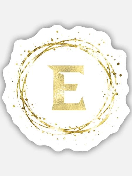 E - Sticker Größe S (10 x 10 cm) - Mattweiß