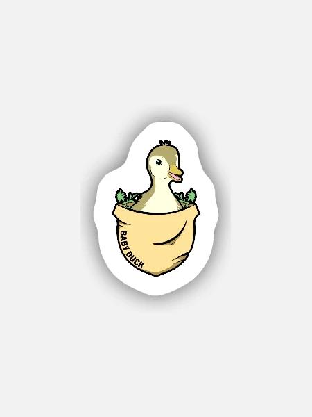 Baby Duck Outfit - Sticker Größe S (10 x 10 cm) - Mattweiß