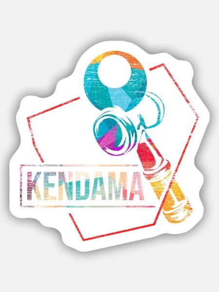 Japan Kendama Geschicklichkeitsspiel - Sticker Größe S (10 x 10 cm) - Mattweiß