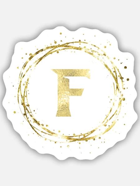 F - Sticker Größe S (10 x 10 cm) - Mattweiß