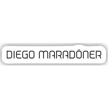 Diego Maradöner - Sticker Größe S (10 x 10 cm) - Mattweiß - Vorne