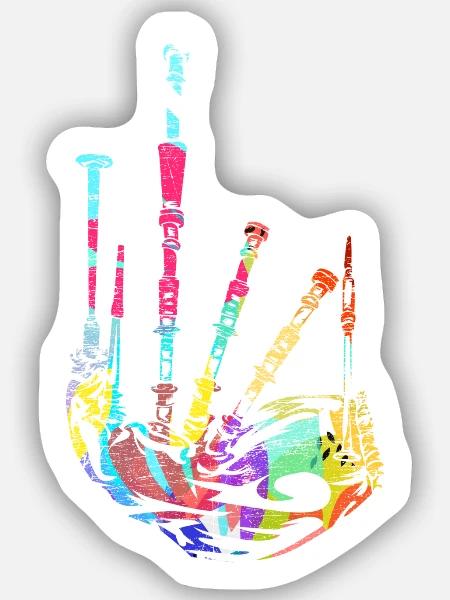Herzhafter Dudelsackklang Auvergne - Sticker Größe S (10 x 10 cm) - Mattweiß