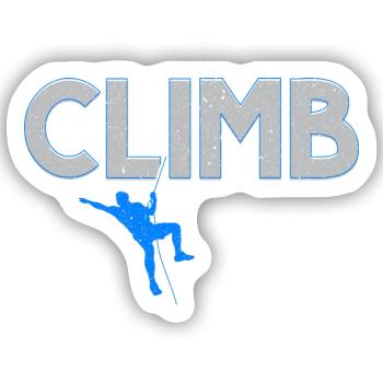 Boulderer Felskletterer Bergsteigen Bouldern - Sticker Größe S (10 x 10 cm) - Mattweiß - Vorne