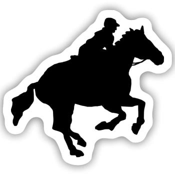 galopper - Sticker Größe S (10 x 10 cm) - Mattweiß - Vorne