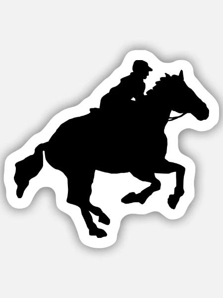 galopper - Sticker Größe S (10 x 10 cm) - Mattweiß