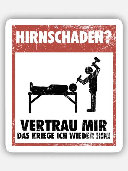 Präzise Neurochirurgin Operationssaal - Sticker Größe S (10 x 10 cm) - Mattweiß