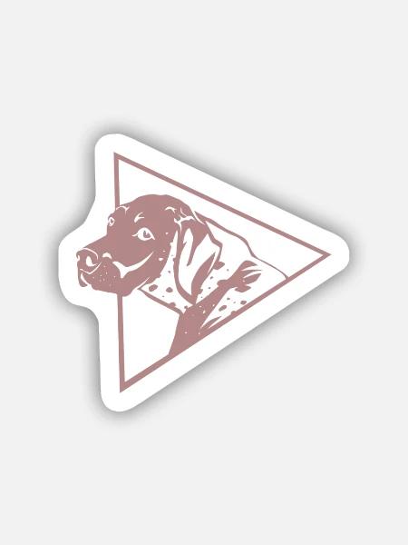 Flinker Deutsch Kurzhaar Jagdhund - Sticker Größe S (10 x 10 cm) - Mattweiß