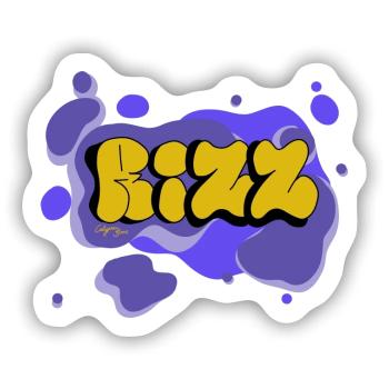 Rizz - Calypso Blous - Sticker Größe S (10 x 10 cm) - Mattweiß - Vorne