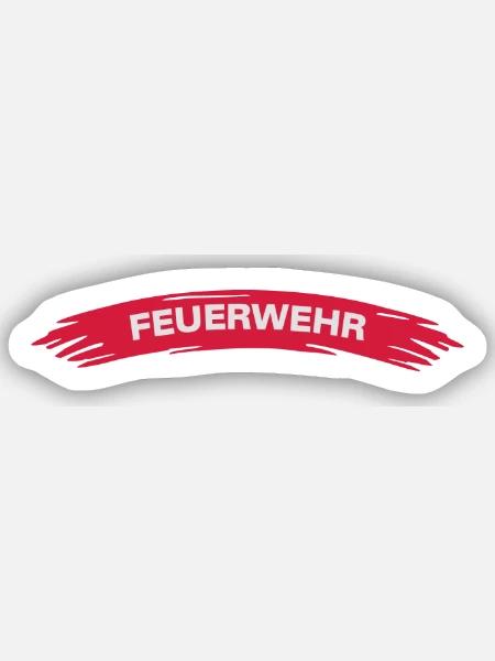 FEUERWEHR - Sticker Größe S (10 x 10 cm) - Mattweiß