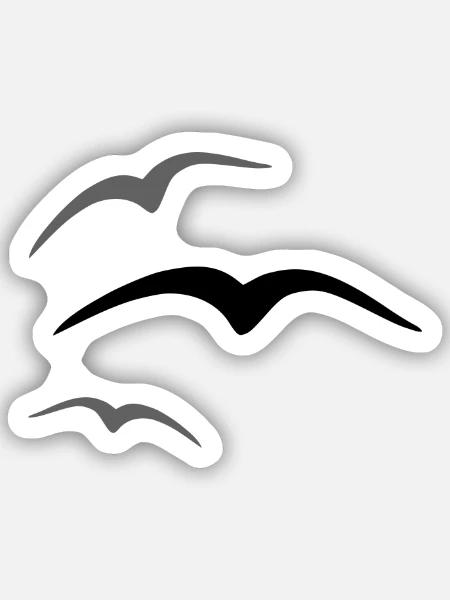 Vogel 3 - Sticker Größe S (10 x 10 cm) - Mattweiß