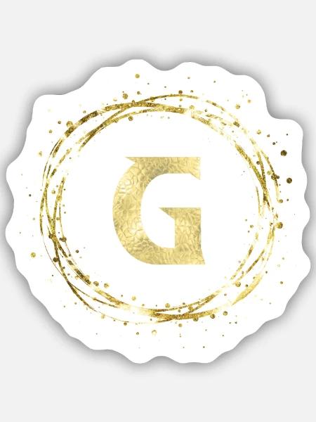 G - Sticker Größe S (10 x 10 cm) - Mattweiß