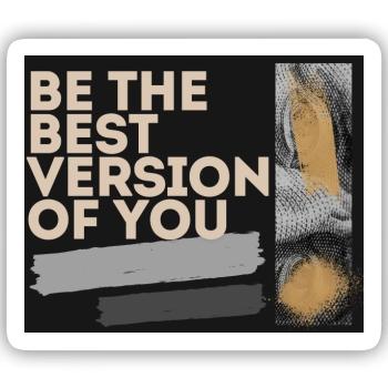 Motivation sei du selbst ! - Sticker Größe S (10 x 10 cm) - Mattweiß - Vorne