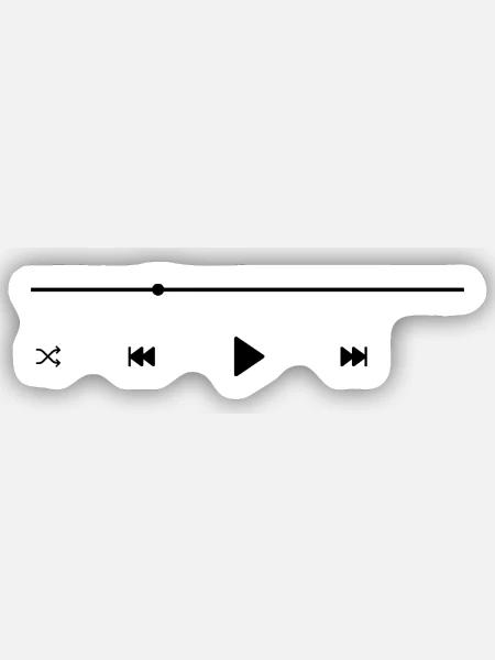 play - Sticker Größe S (10 x 10 cm) - Mattweiß