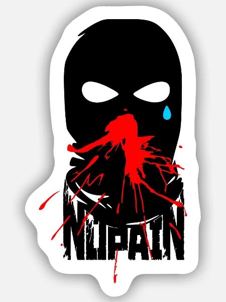 No Pain - Sticker Größe S (10 x 10 cm) - Mattweiß
