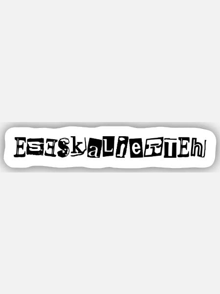 eseskalierteh - Sticker Größe S (10 x 10 cm) - Mattweiß