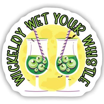 Böses Pfeifchen Barkeeper Halloween - Sticker Größe S (10 x 10 cm) - Mattweiß - Vorne