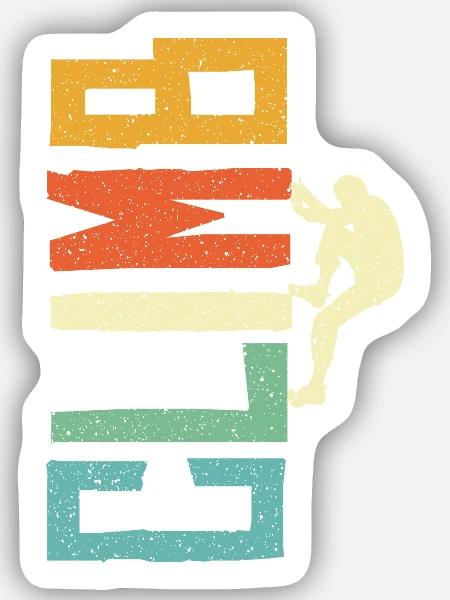 Bouldern Boulder Kletterer Klettern Bergsteiger - Sticker Größe S (10 x 10 cm) - Mattweiß