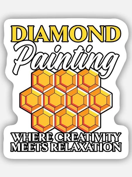 Diamantmalerei Handwerkszeug Diamantmaler - Sticker Größe S (10 x 10 cm) - Mattweiß