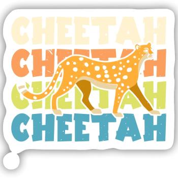 Gepardenflüsterer Wildtier Tierpfleger - Sticker Größe S (10 x 10 cm) - Mattweiß - Vorne