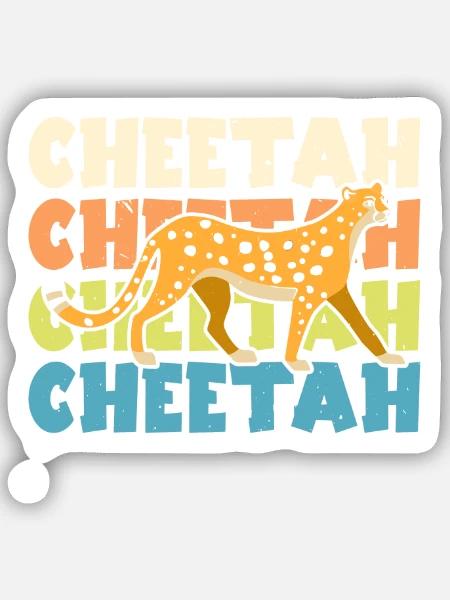 Gepardenflüsterer Wildtier Tierpfleger - Sticker Größe S (10 x 10 cm) - Mattweiß
