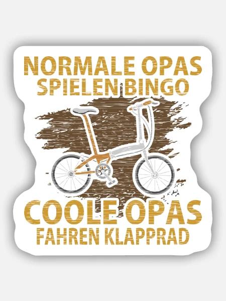 Klapprad - Sticker Größe S (10 x 10 cm) - Mattweiß