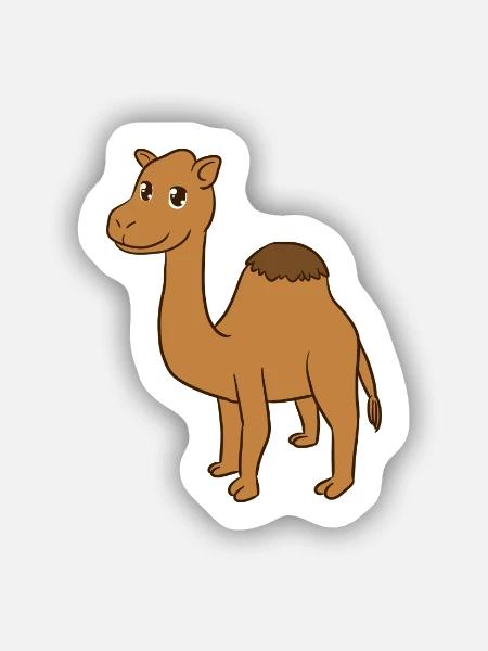 Kamel - Sticker Größe S (10 x 10 cm) - Mattweiß