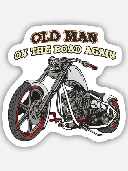 Old Man - Sticker Größe S (10 x 10 cm) - Mattweiß