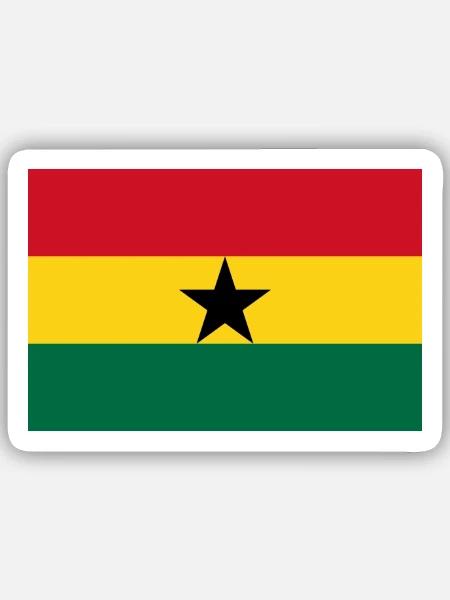 Ghana - Sticker Größe S (10 x 10 cm) - Mattweiß