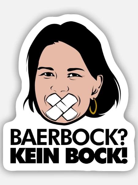 Annalena Baerbock Politik Grüne Kein Bock Wahlen - Sticker Größe S (10 x 10 cm) - Mattweiß