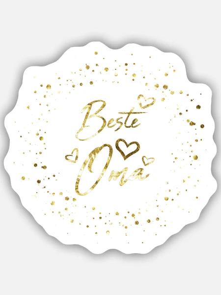 Beste Oma - Sticker Größe S (10 x 10 cm) - Mattweiß